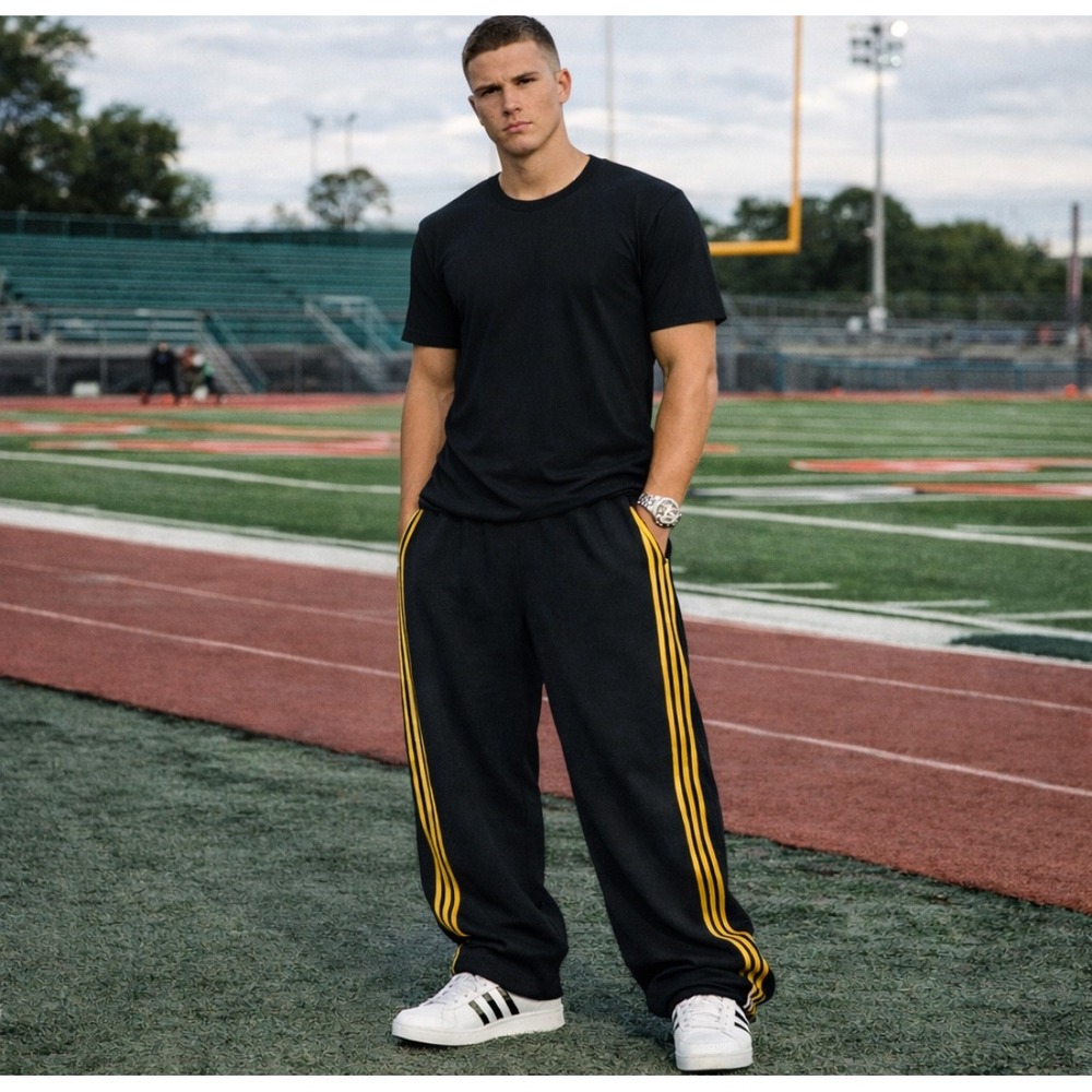 Vtg Old Navy Mens Y2k Sweatpants Athletic Joggers Size M Gym‎ Lounge Black e